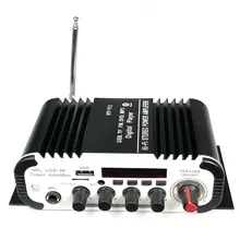 Car Digital Audio Player Bluetooth Power Amplifier 2CH x 20W Hi-Fi Stereo BASS AMP with MIC Karaoke Reverberation HY-V11 nktech lp 2051 digital audio amplifier hi end bass hi fi stereo audio home car class t 2ch tri path player 50w x 2 rms amplifier