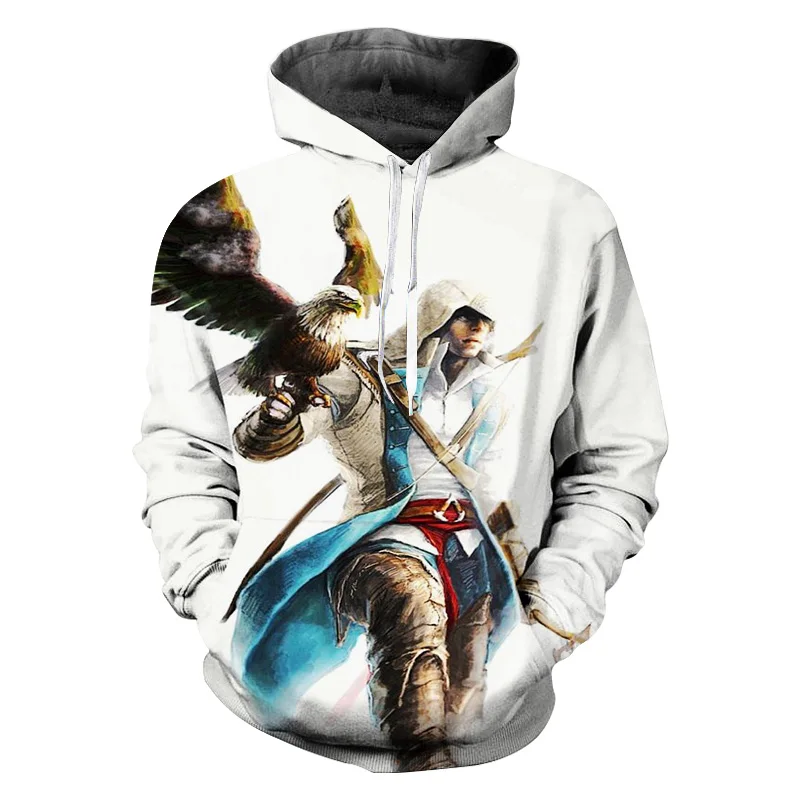 Assassin's Creed Орел Толстовка Пот Homme толстовки для мужчин уличная Мужская