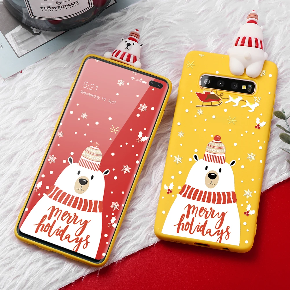 Рождественский олень мягкий TPU чехол для samsung Galaxy A70 A60 A50 A40 A30 A20 A10 A20e S10 S9 S8 S7 S6 A6 A7 A8 A9 плюс чехол
