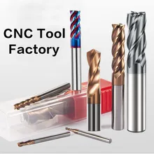 HRC60 HRC55 1 2 4 5 6 8 10 12mm Carbide end mill 4Flutes Milling Cutter Alloy Coating Tungsten Steel cutting tool CNC maching