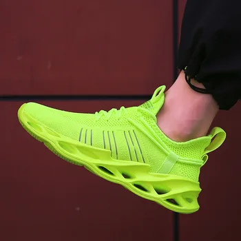 

Blade shark bottom flying woven breathable casual sports men's shoes running shoes Plus Size mens Zapatillas vulcanized shoes