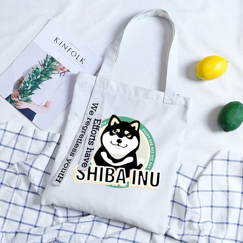 Женская сумка из холста с принтом собаки из аниме shiba Inu Doge, сумки-мессенджеры для дам, сумки через плечо, женские сумки - Цвет: 11