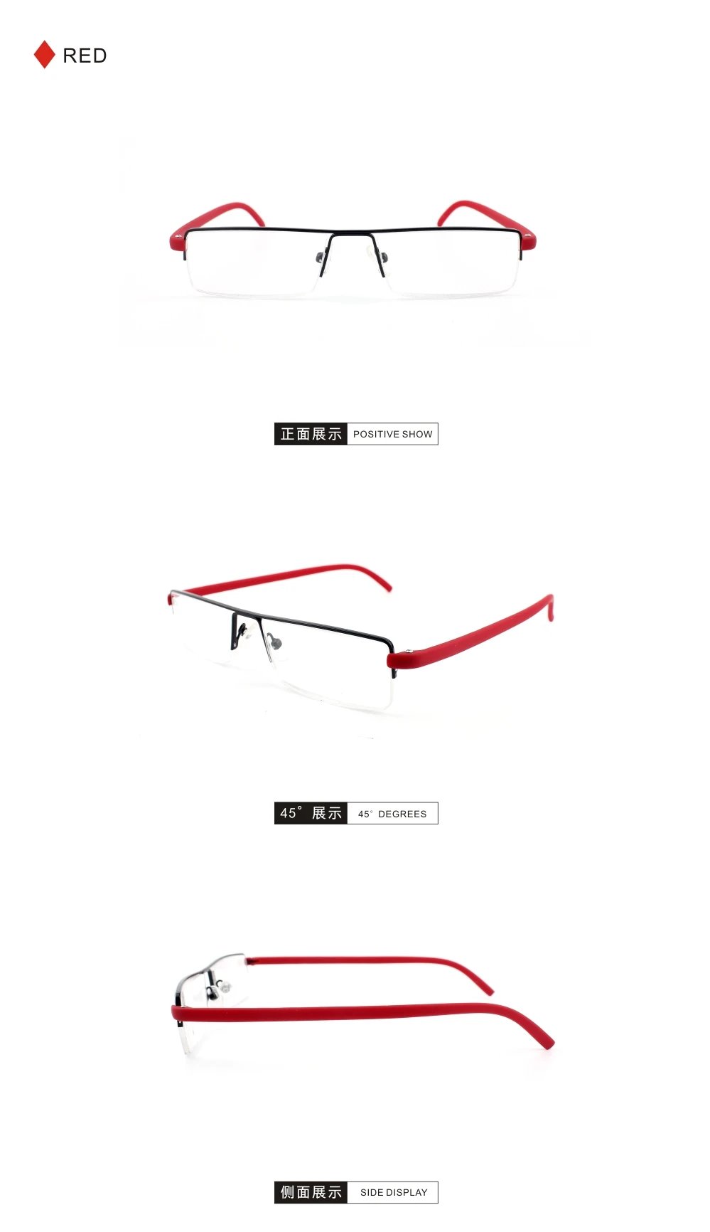 Rolipop TR90 Lesebrille Herren Halbrand Damen Dioptrien Unzerbrechliche Lupe Brillen Legierung – Detail 9