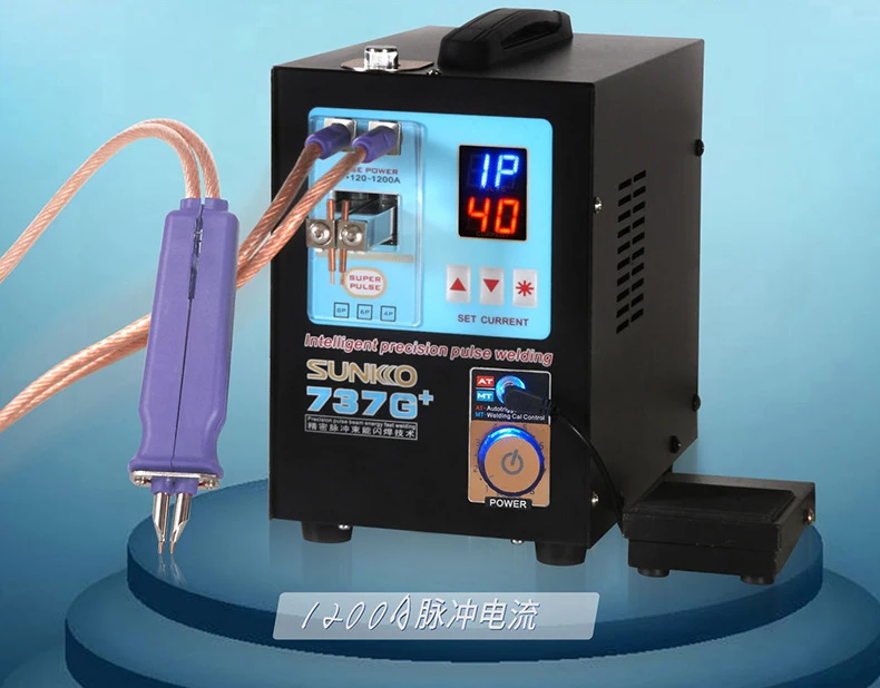 

Аппарат для точечной сварки SUNKKO 737G + 18650 кВт, мощный автоматический аппарат для точечной сварки литиевых батарей, аппарат для точечной сварки с импульсом