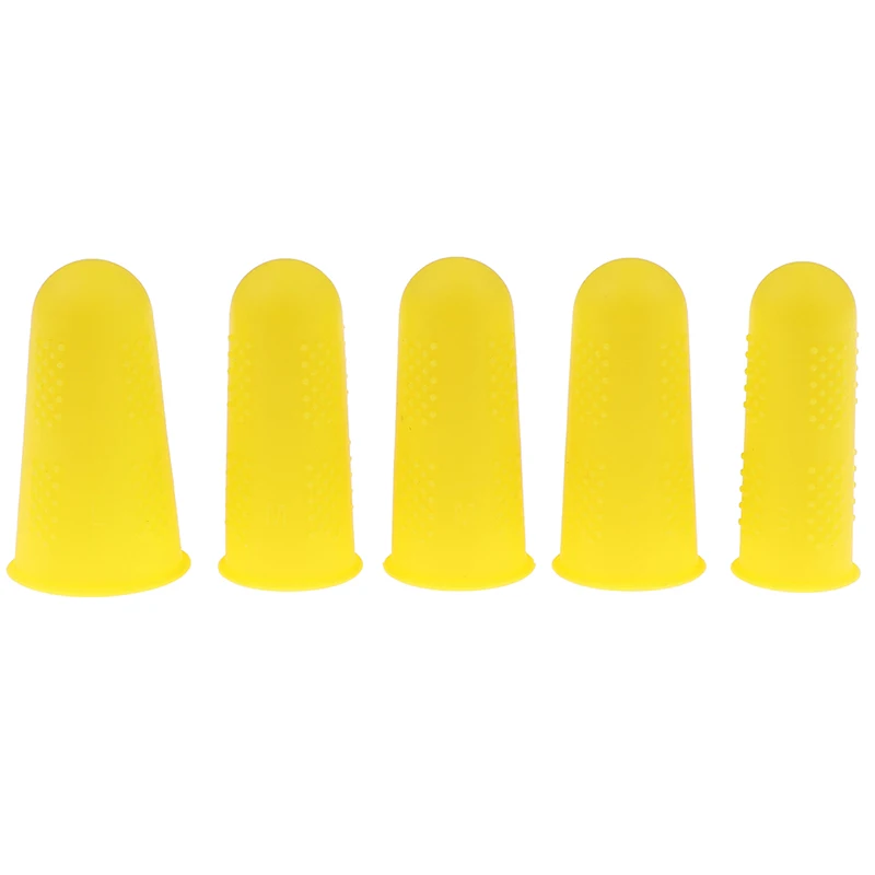 5 шт. силиконовый защитный чехол для пальцев, термостойкая противоскользящая накладка на палец для приготовления пищи, кухонных инструментов - Цвет: as picture
