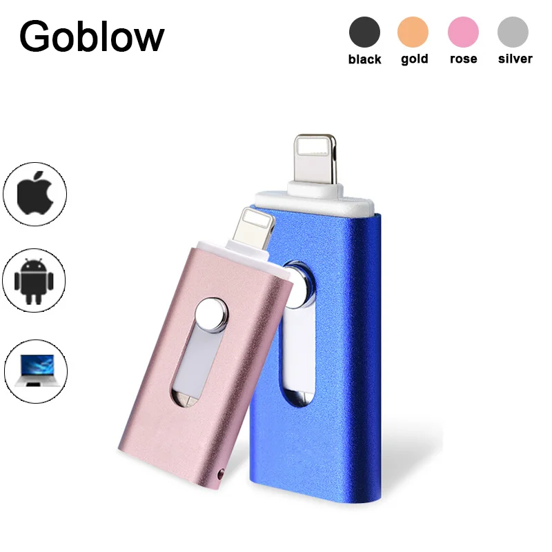 3 в 1 USB флэш-накопитель OTG с тип-c 64 Гб 128 ГБ флеш-накопитель для apple iphone 16 Android Флешка 0