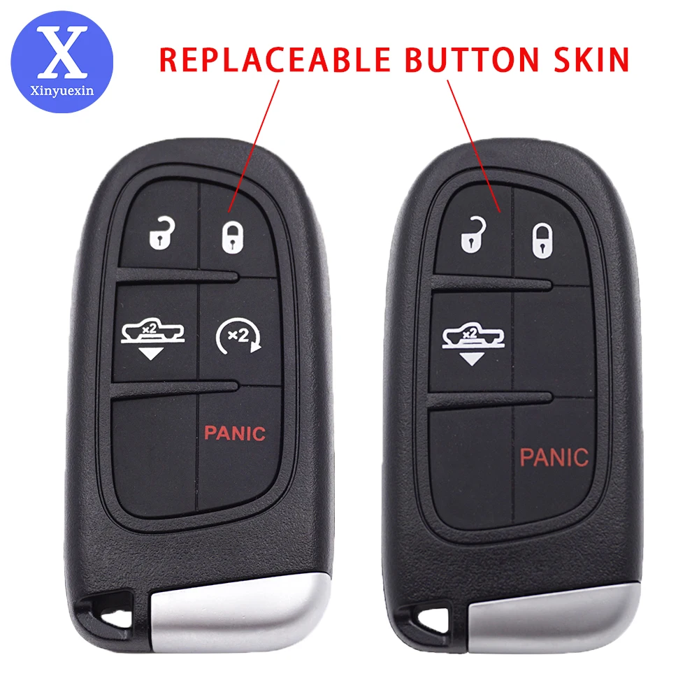 Xinyuexin for JEEP Cherokee Remote Car Key Case for Chrysler 300c DODGE RAM Durango Smart Car uncut Key Shell Case 4 5 Buttons