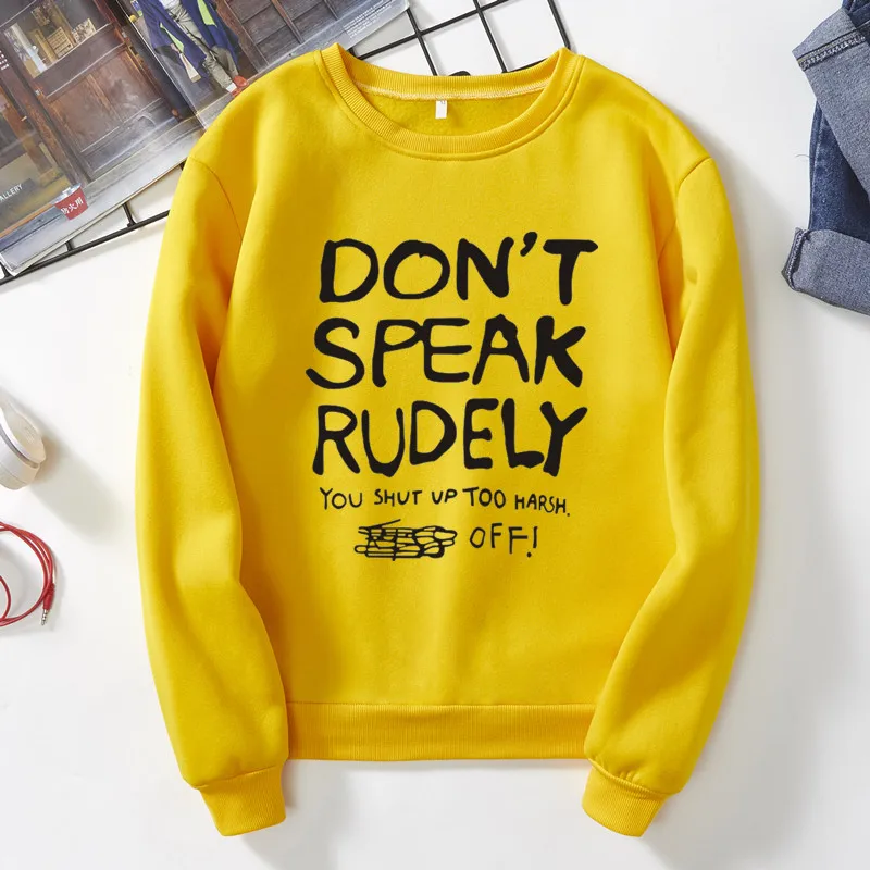 Women Hoodies Sweatshirt 2020 New Spring Solid O-neck Long Sleeve Pullover Print Letter Hoody Woman Hoodies Girl Clothes Female