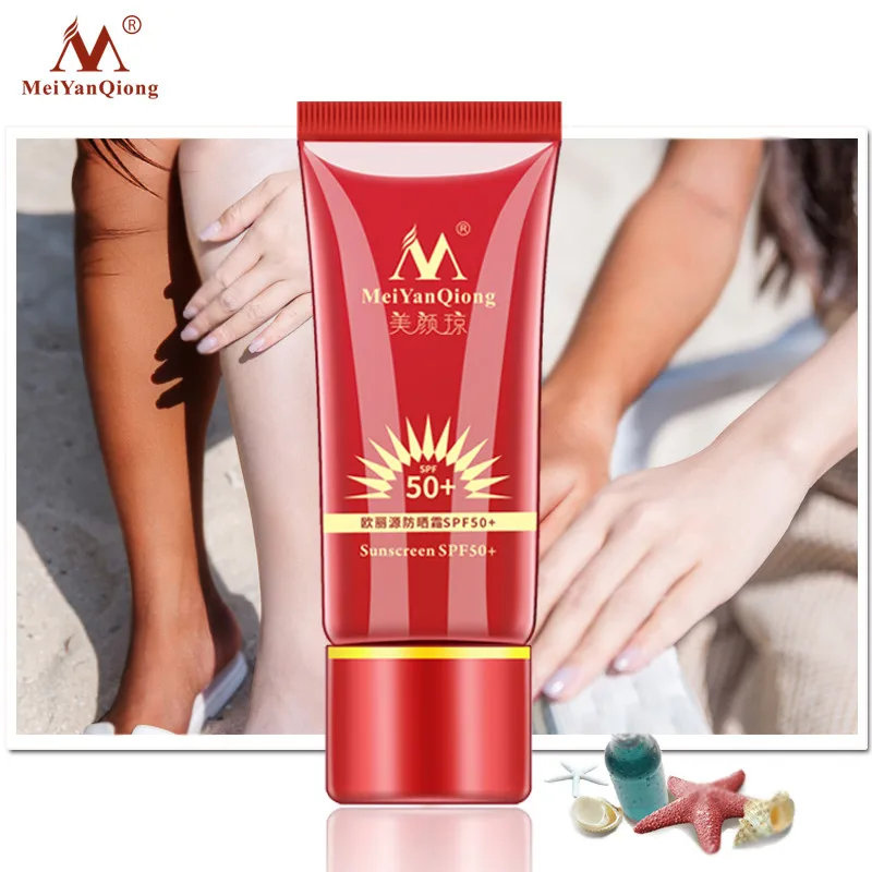 MeiYanQiong солнцезащитный крем SPF50+ отбеливающий Восстанавливающий солнцезащитный крем для кожи античувствительный увлажняющий крем