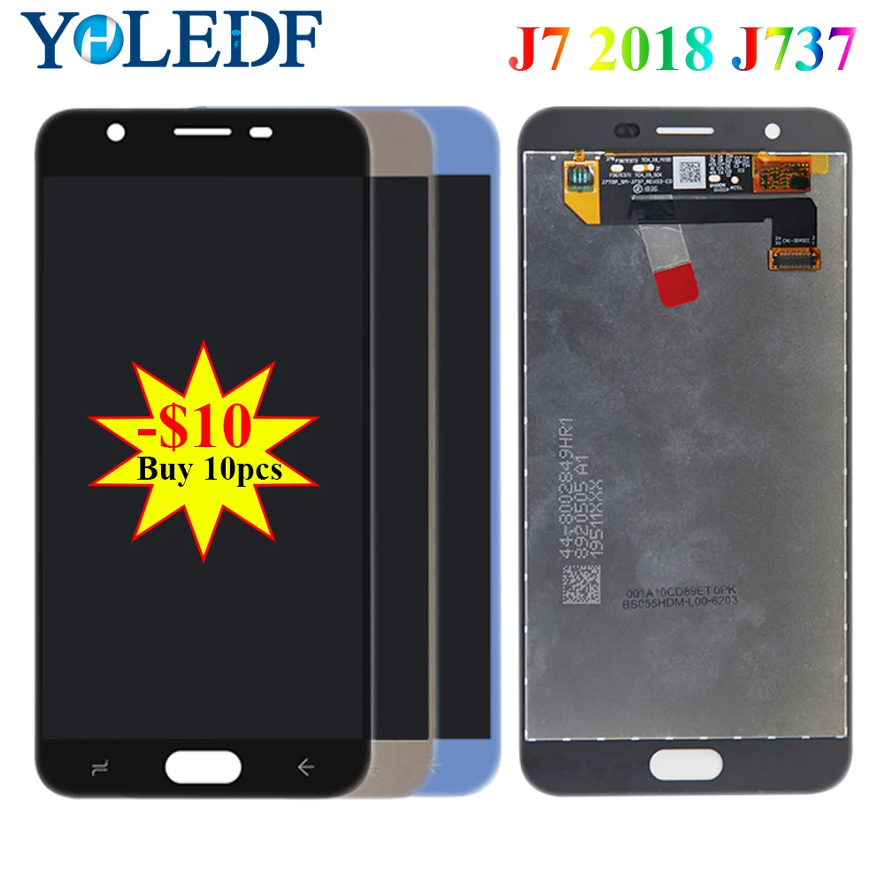 ЖК-дисплей 5 &quotдля Samsung Galaxy J7 2018 J737 J737A J737P J737V J737T дисплей с сенсорным экраном и