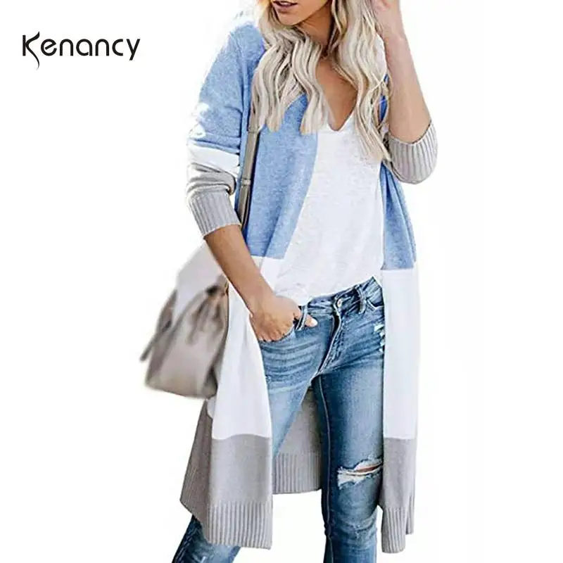 Женский Повседневный Кардиган Kenancy Осенний вязаный свитер с длинным рукавом