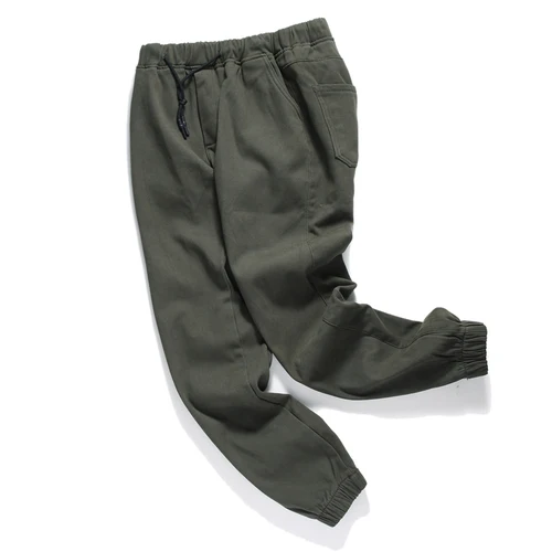 army green Мужские теплые брюки-карго, мужские черные флисовые брюки-карандаш, мужские хлопковые брюки для бега, Харадзюку, спортивные брюки в стиле хип-хоп, армейские брюки - Цвет: army green