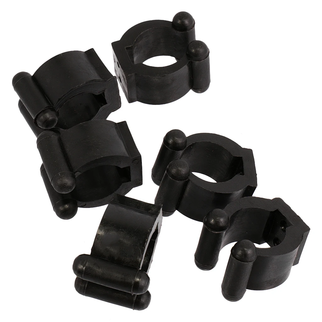 12pcs Black Plastic Pool Billiards Cue Stick Clips Holder Wall Mount Rack Storage Clips - Easy to Insall