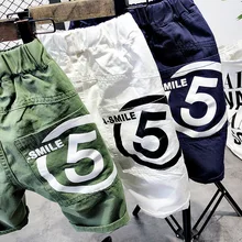 Укороченные штаны для мальчиков летняя одежда г. Новые стильные детские шорты комбинезон повседневные штаны модная летняя детская одежда в Корейском стиле