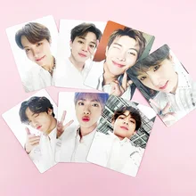 7 шт./компл. KPOP Bangtan Boys Окончательный кольцо с фотографией ЛОМО карта Чжон ку Джин SUGA LOVE YOURSELF поддельные мальчик с LUV FH11