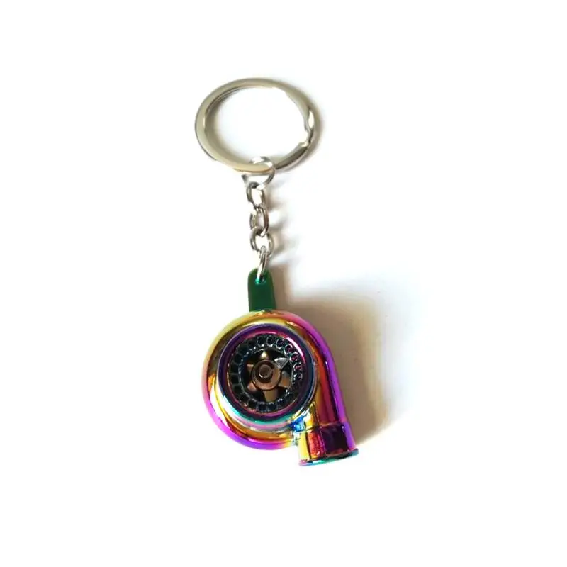 

Rainbow Color Turbo Supercharging Charger Turbocharger Keyring Keychain