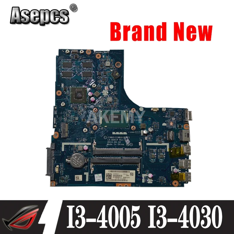 Новая Mainboard для For Lenovo Ideapad B50-70 материнская плата ноутбука ZIWB2/ZIWB3/ZIWE1 LA-B091P I3-4005 2GB GPU |