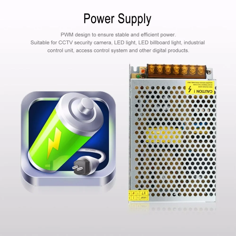 12 V/24 V 100W Камеры Скрытого видеонаблюдения Питание монитор Мощность адаптер СВЕТОДИОДНЫЙ монитор аксессуар переключение Питание