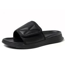 Мужские тапочки из натуральной кожи; белые дизайнерские Вьетнамки; нескользящие пляжные сандалии; уличные тапочки; Летняя обувь; роскошные мужские шлепанцы