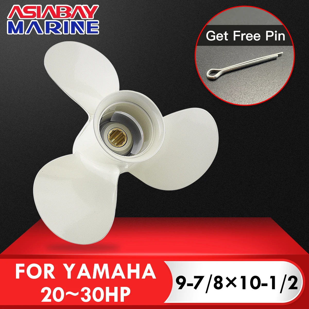 For Yamaha 20hp 25hp 30hp 9 7/8*10 1/2 Outboard Propeller