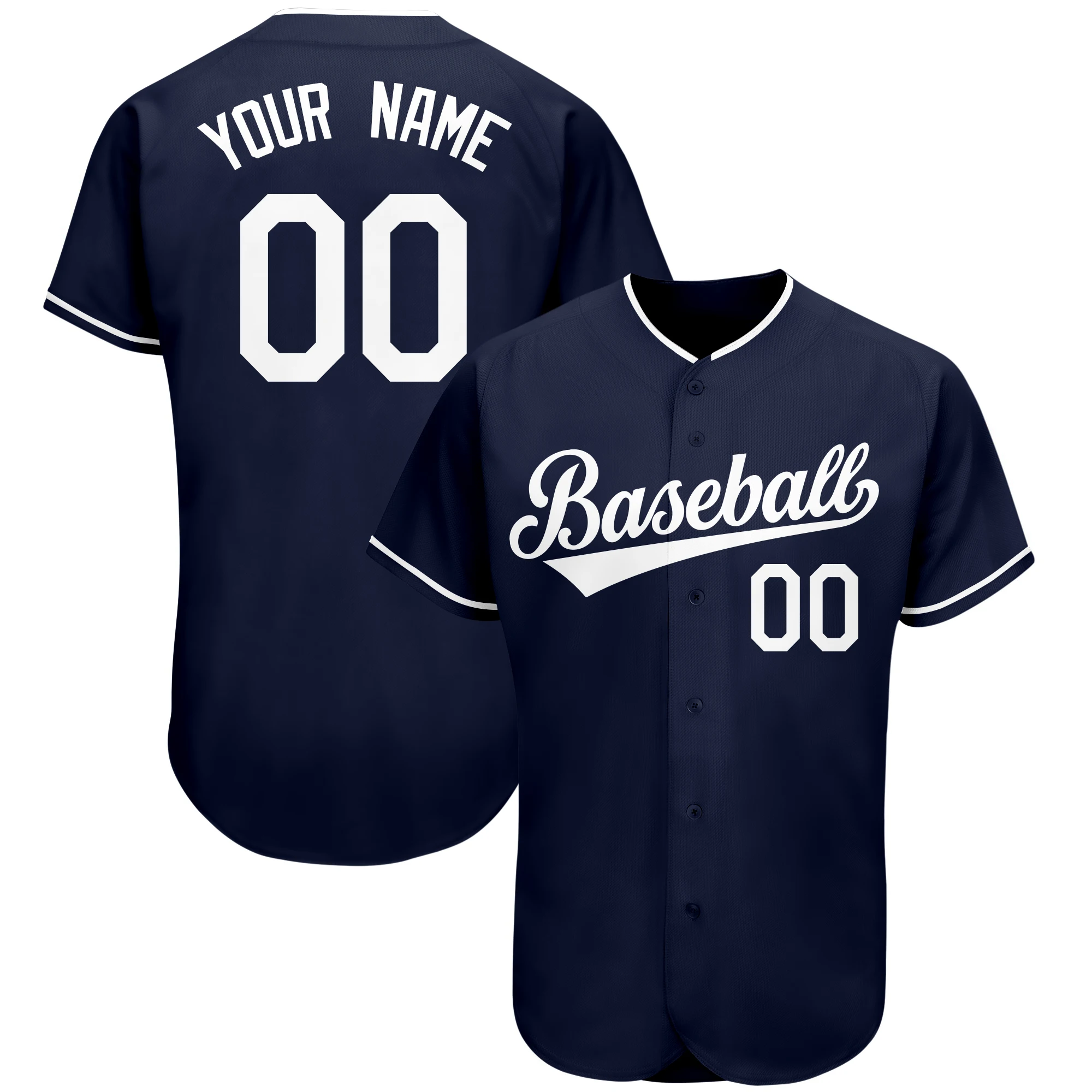 Stitched Baseball Jersey Embroidery Team Name Number Breathable Button Baseball Shirt Hip-Hop Street Style for Men/Teens