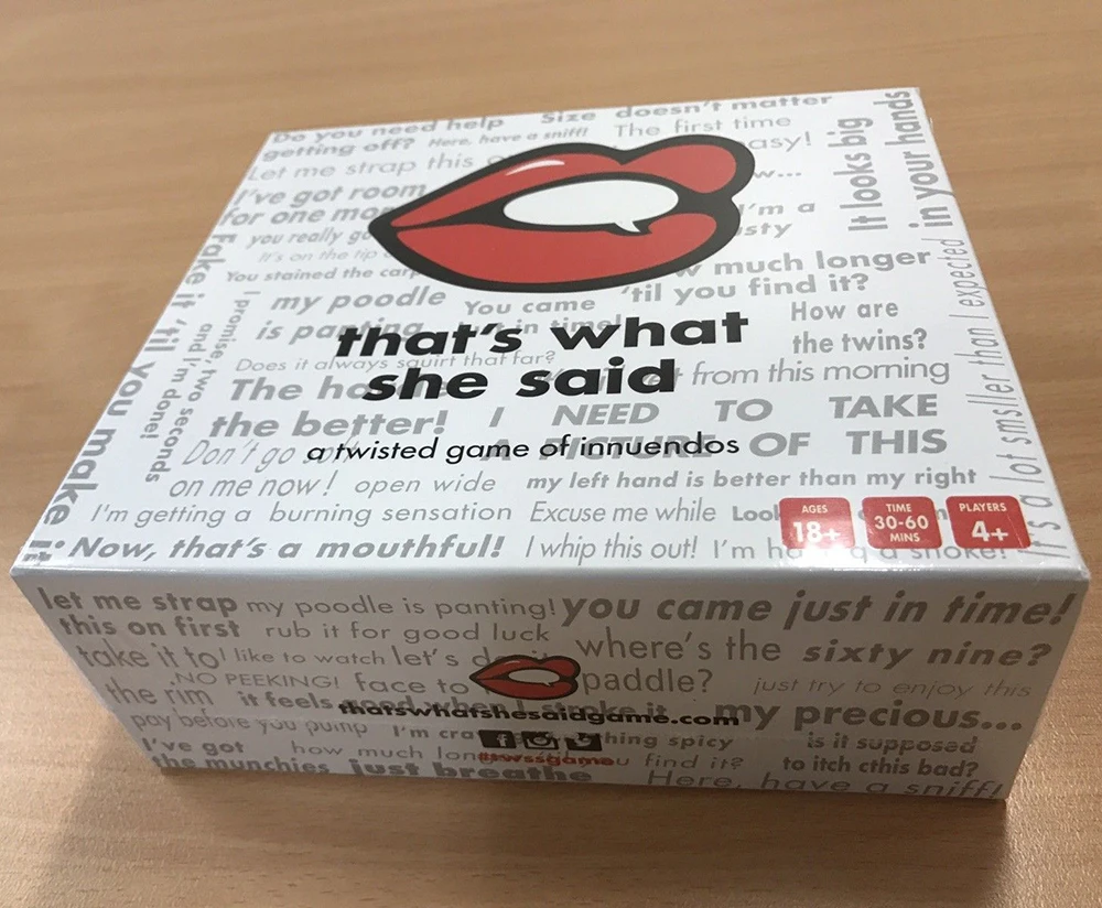 

Excellent Party Board Card Game Innuendos That's What She Said Christmas Gift Adults kids Gathering Twisted Funny Toy