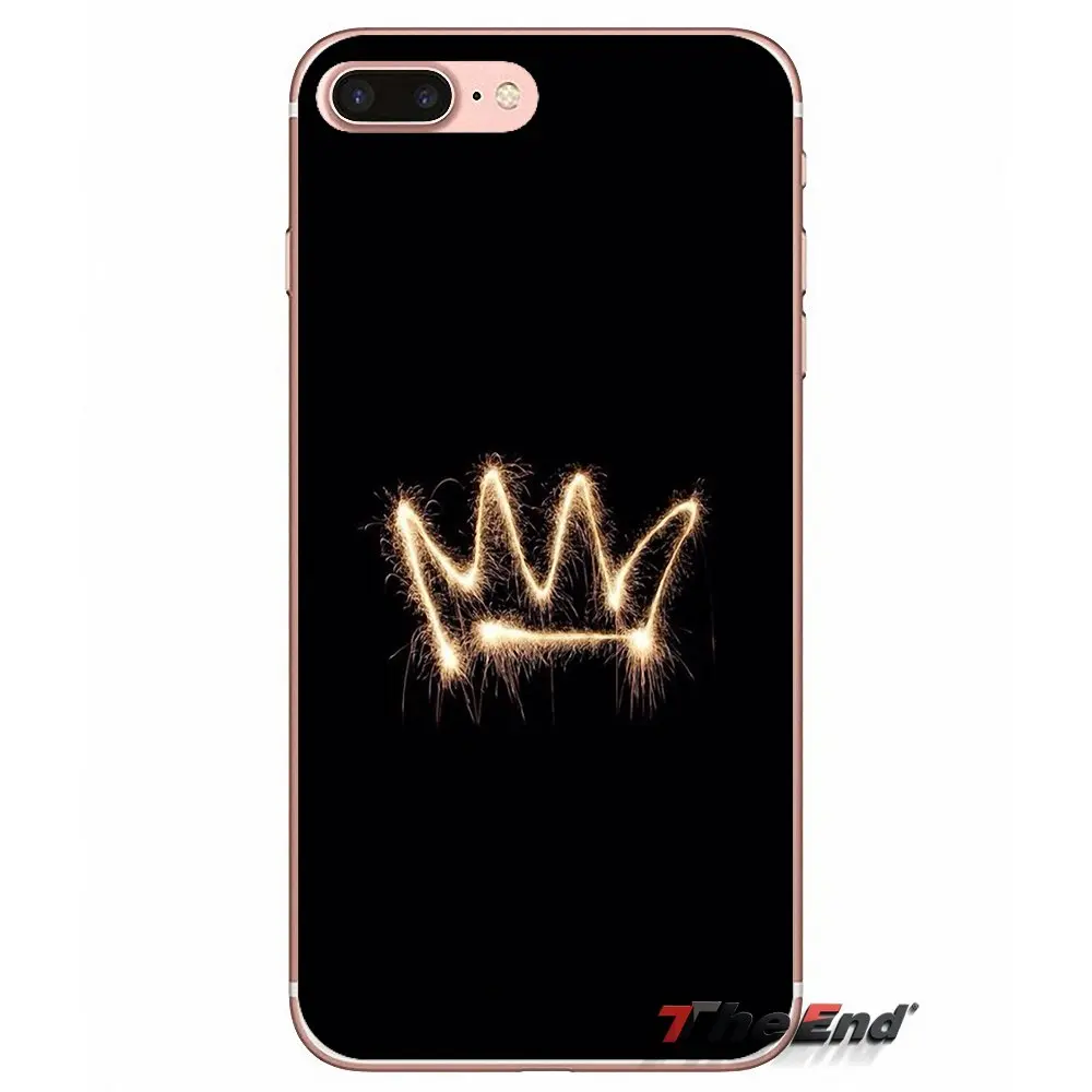 

Luxury King Queen Couple crown Soft TPU Case For Samsung Galaxy S9 Plus Note 8 One Plus oneplus 5T Meizu M5s LG V30 HTC U11