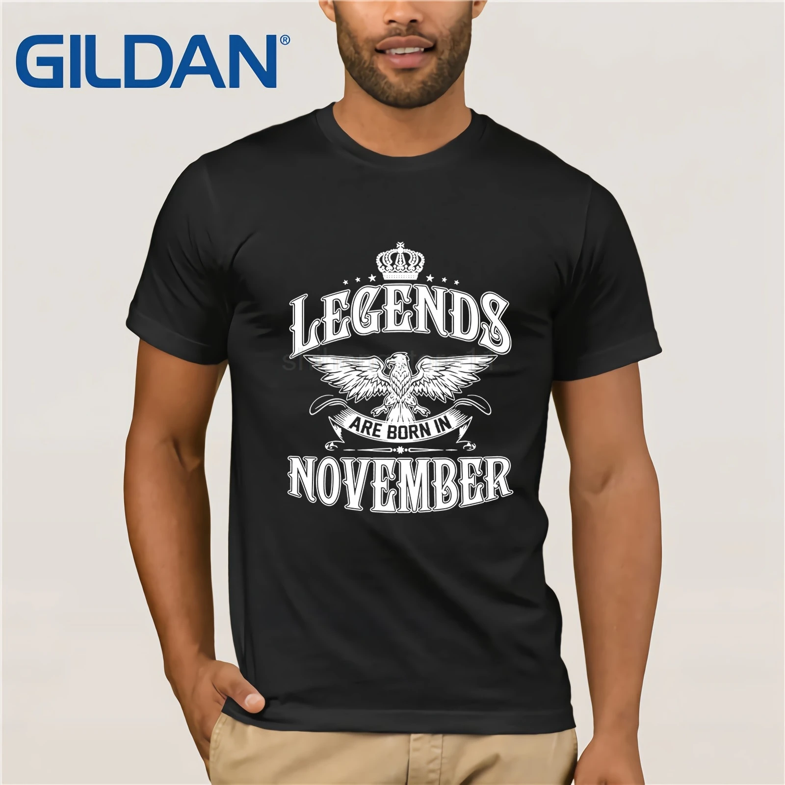 Футболки Legends Are Born In November футболки для подростков 100% хлопок мужские топы футболка