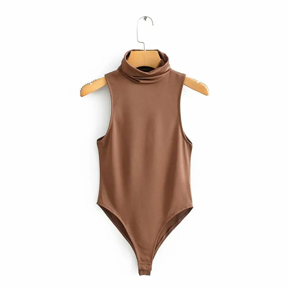 New Women turtleneck collar solid color slimming bodysuit shirt women chic sleeveless siamese blouse retro playsuits tops LS6226 New Women turtleneck collar solid color slimming bodysuit shirt women chic sleeveless siamese blouse retro playsuits tops LS6226