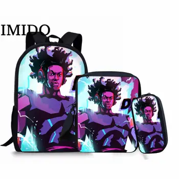 

IMIDO Cool Dragon Ball Basketball 3PCS School Bag Set School Backpack for Teenagers Boys Girls Student Travel Book Bag Messenger
