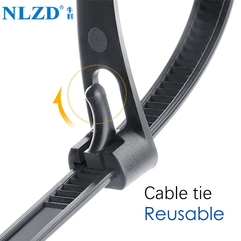 

Releasable nylon cable ties may loose slipknot tie reusable packaging Plastic Zip Tie wrap Strap 8*150/200/250/300/400/450