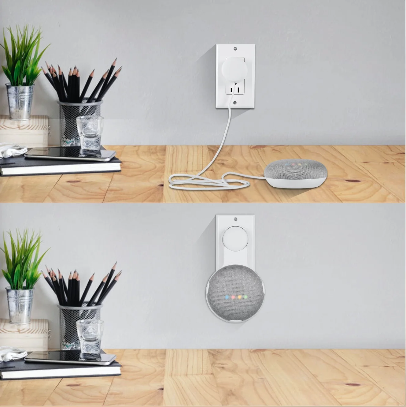 Настенный держатель для Google Home Mini, компактный аксессуар для голосового ассистента Google Home Mini(Великобритания/США