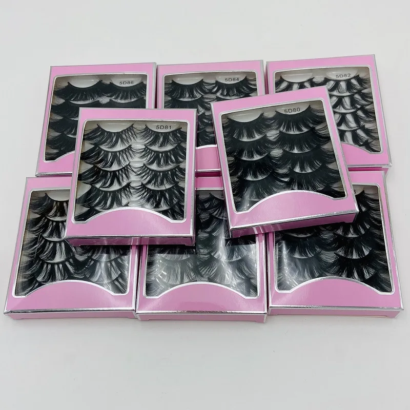 

5 Pairs Of 5d False Eyelashes, Multiple Thick Eyelashes Imitation Mink Eye False Eyelashes