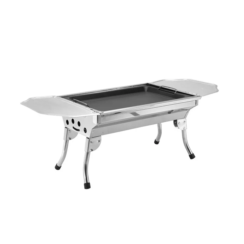 두꺼운 스테인레스 스틸 그릴, 휴대용 숯 그릴, 야외 다기능 가정용 접이식 그릴 