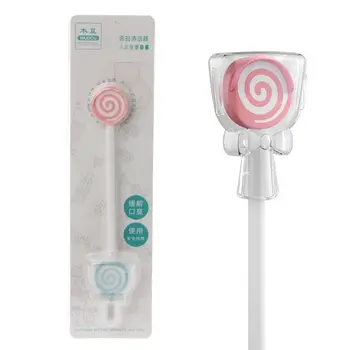 

Lollipop Baby Tongue Cleaning Brush Child Tongue Scraper Cleaner Baby Care Christmas Baby Kids Gift 094F