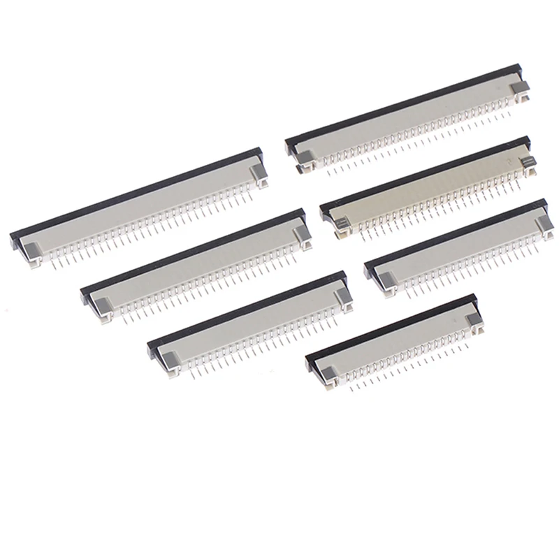 

10pcs 1mm Pitch Under Clamshell Socket FPC FFC Flat High Quality Cable Connector 18/20/22/28/30P