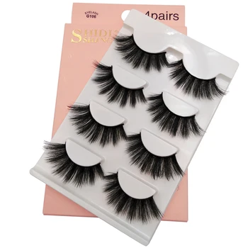 

4 Pairs eyelashes natural soft false lashes mink eyelashes faux cils eyelashes maquiagem 3d mink lashes makeup false eyelashes