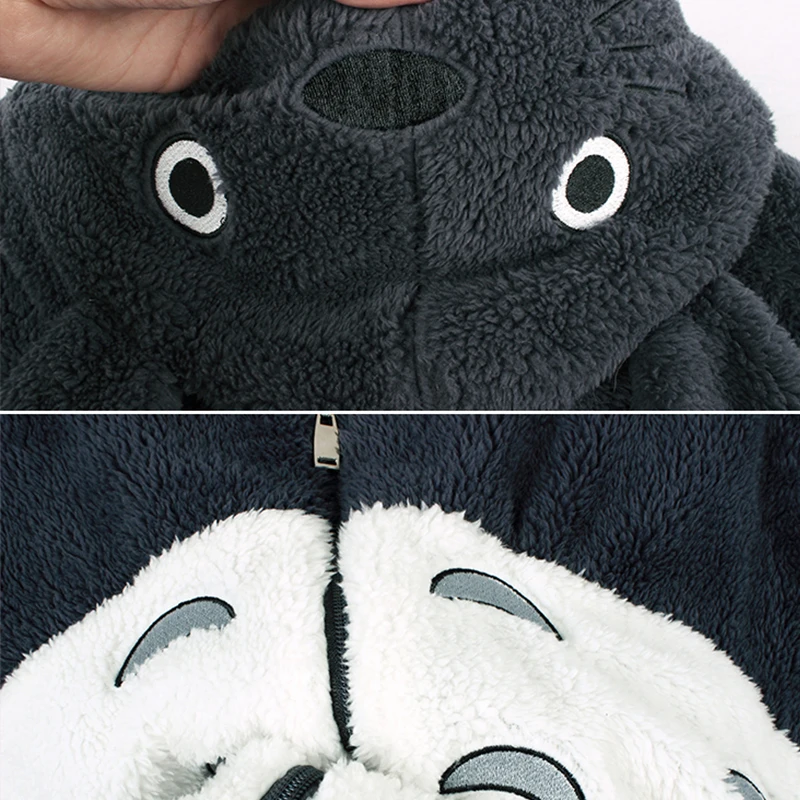 Толстовка с капюшоном Kawaii Totoro для мужчин и женщин Harajuku Мягкие плюшевые толстовки размера плюс больше размера d пальто-жакет для косплея Свободная Толстовка