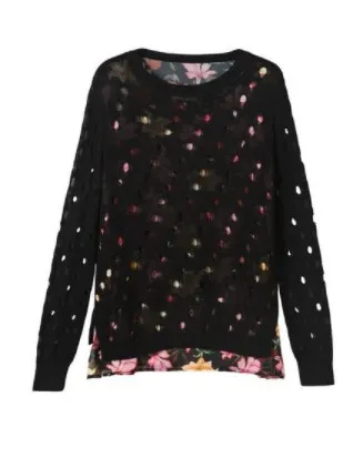 Carater espanhol новосс граус Impressos Blusas De Malha para o Outono e Inverno de - Цвет: 24
