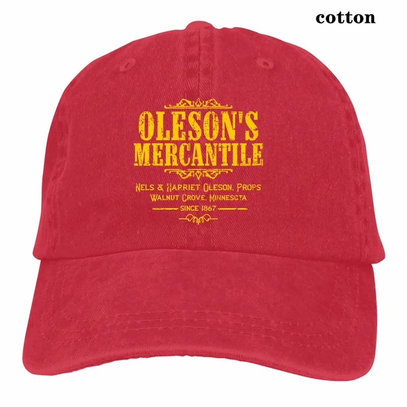 Olesons Mercantile-от Little House on the Prairie, бейсболка для мужчин и женщин, кепки для водителя грузовика, модная Регулируемая Кепка - Цвет: 3-Red