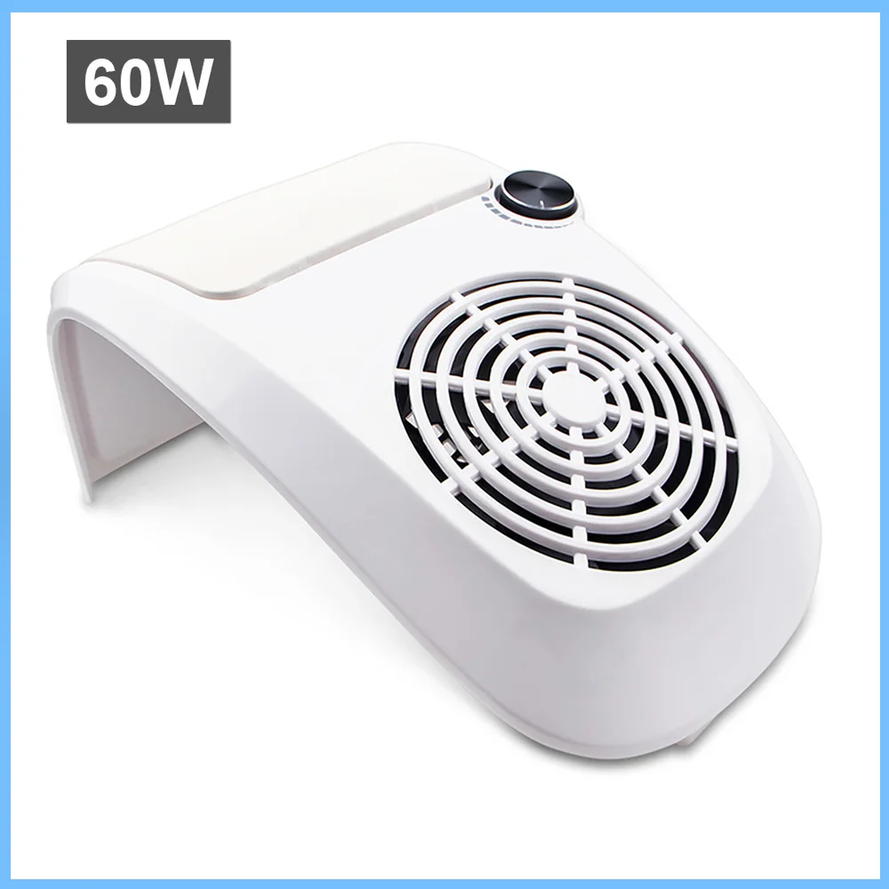 Günstig 60W Nagel Staub Absaugung Collector Maniküre Salon Werkzeuge Staubsauger mit Leistungsstarke Fan Staub Sammeln Tasche Nail art Ausrüstung