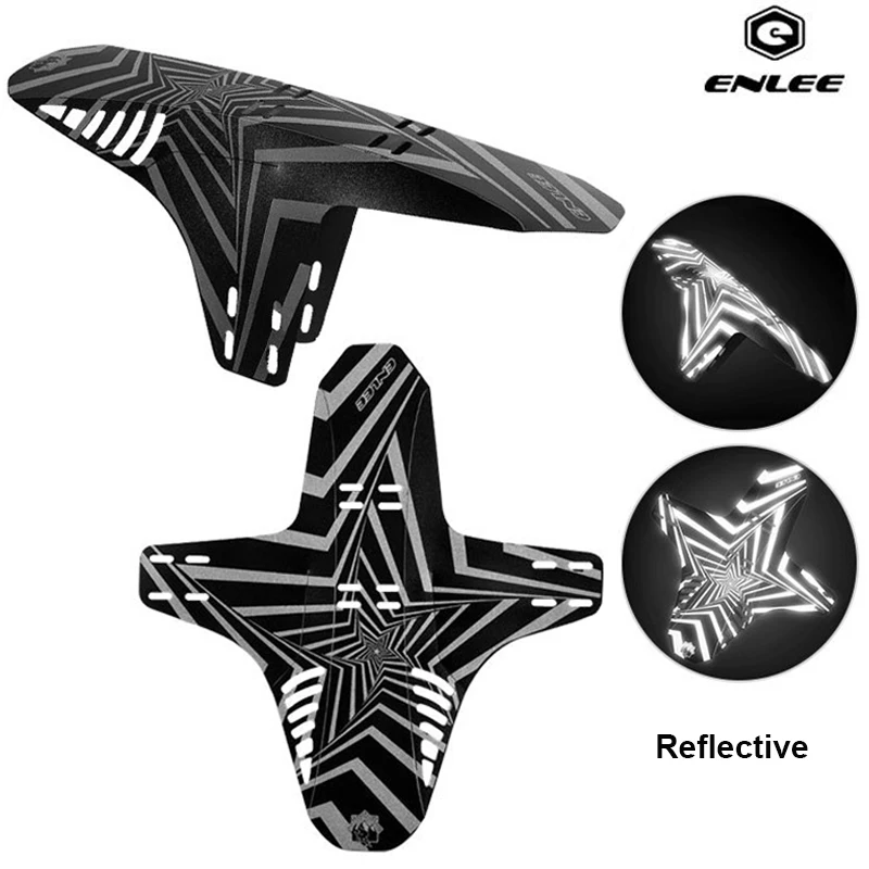 Bicycle Fender MTB Mountain Road Bike Front Rear Mudguard Fenders Set Reflective Rainproof Dust universal Wings Protection New afbeelding