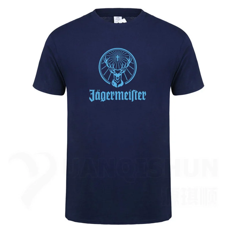 Мужская футболка с логотипом Jagermeister Music Tour, высокое качество, модная эксклюзивная футболка из хлопка, 16 цветов, унисекс, уличная одежда, Harajuku - Цвет: NavyBlue 2