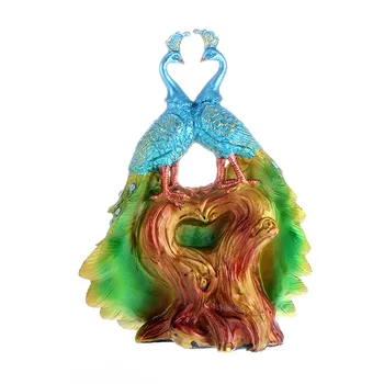 

Resin Peacock Crafts European Decoration Wine Cabinet TV Cabinet Home Decoration Furnishing Aquarium Decoration