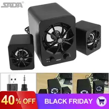 Красочный светодиодный 2,1 3 канала сабвуфера громкий Динамик USB Мультимедиа Комбинации компьютер Динамик для настольных ПК ноутбука MP3 чехол для телефона