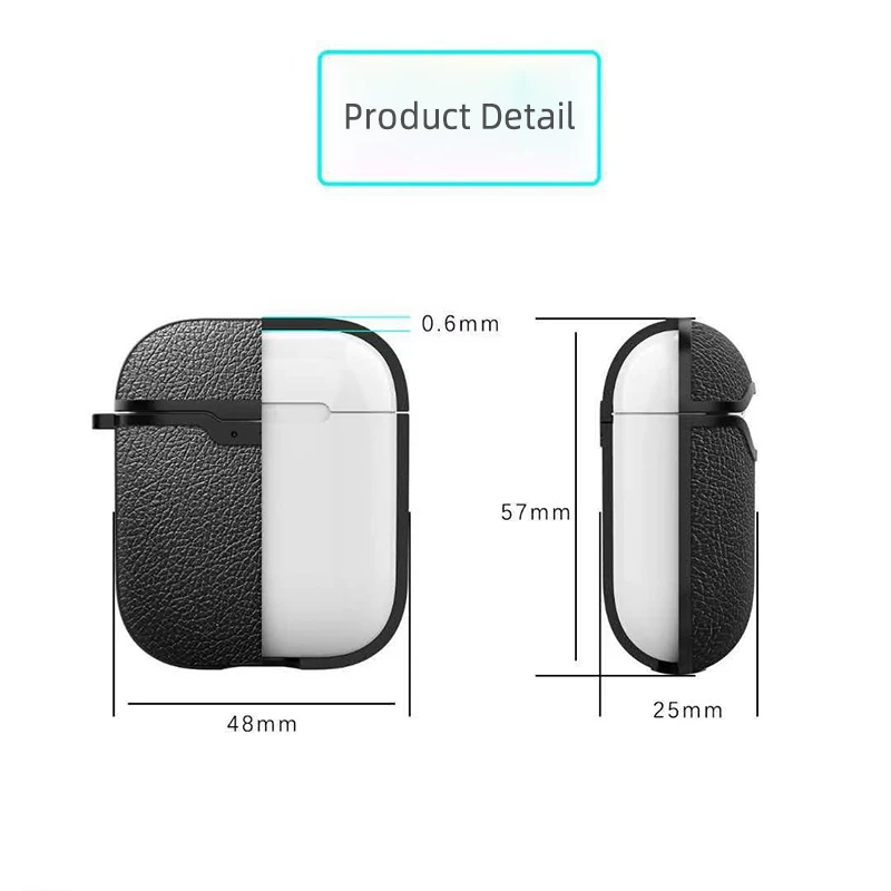 McGeSin Наушники кожаный чехол для Apple Airpods беспроводные наушники защитный чехол для Airpod аксессуары i12 i10 TWS наушники