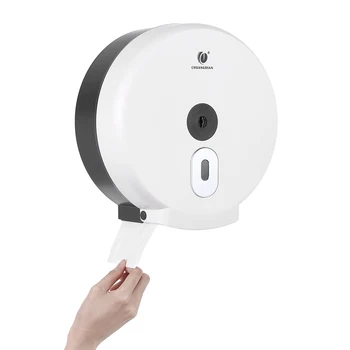 

Tissue Dispenser Paper Towel Dispenser Storage Box Wall-mounted Round Paper Towel Holder for Big Paper Towel Roll Bathroom
