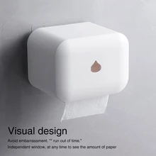Рулон бумаги для ванной держатель настенный туалет водонепроницаемый диспенсер коробка дома самоклеющиеся полки для хранения с крышкой контейнер