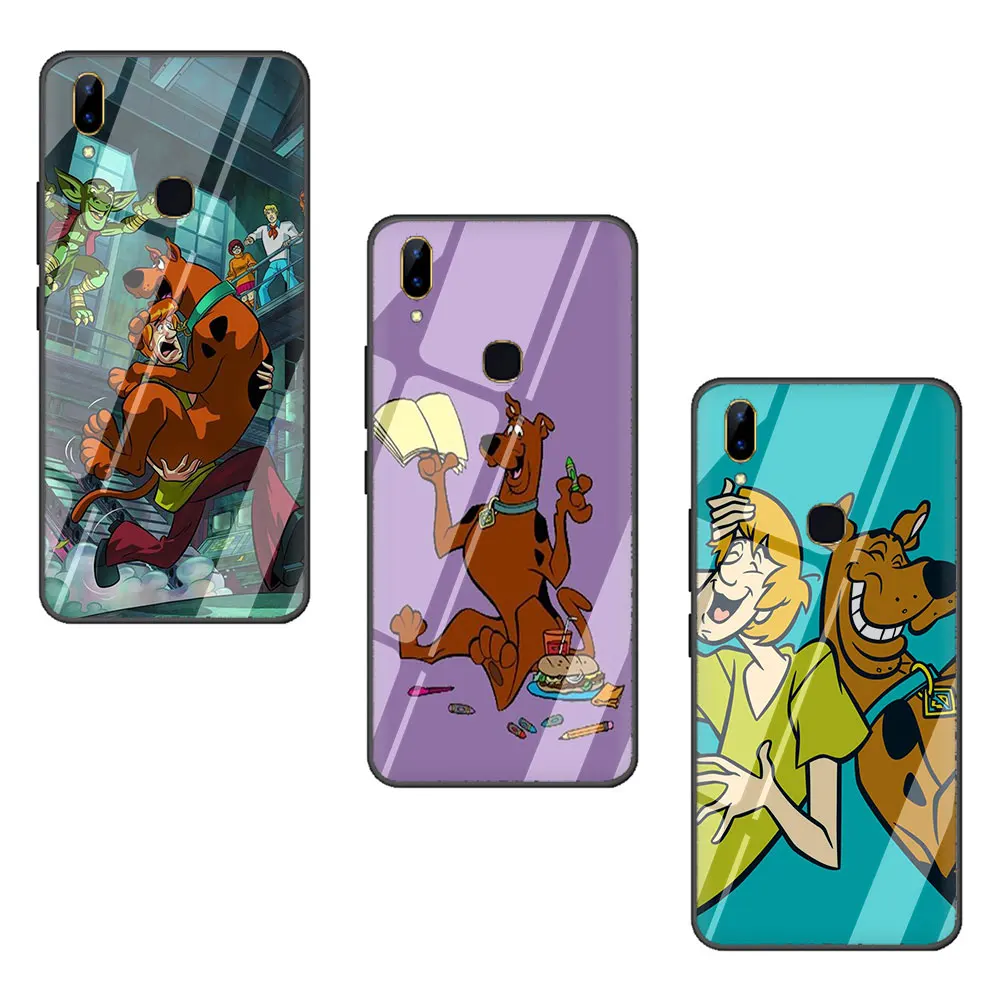 EWAU Shaggy и Scooby Doo крышка из закаленного стекла для телефона Крышка для Vivo V9 V15 Y17 Y85 Y89 Y93 Y95 Y91 C