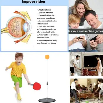 

Portable Elasticity Kid Adult Table Tennis Practice Machine Training Pong Fitness Trainer Sports Soft Leisure Ping Shaft Wi E3M6